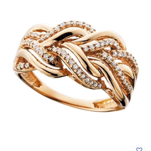 New gold cz statement Ring - Picture 2 of 3